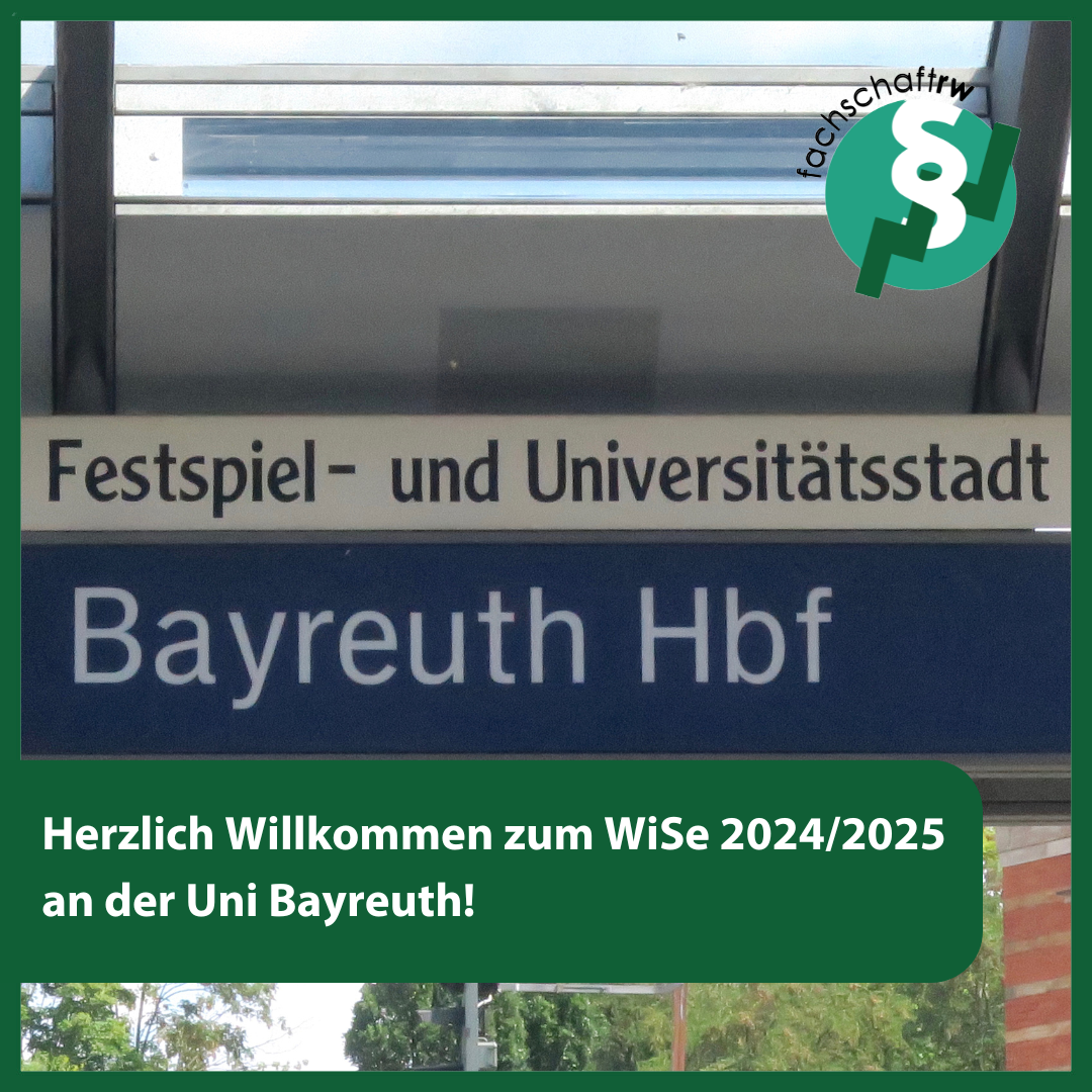 Bild: Bahnhof Herzlich Willkommen an der Uni Universität Bayreuth